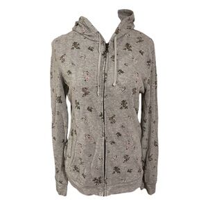 Mossimo Supply Co. Gray Floral Hoodie